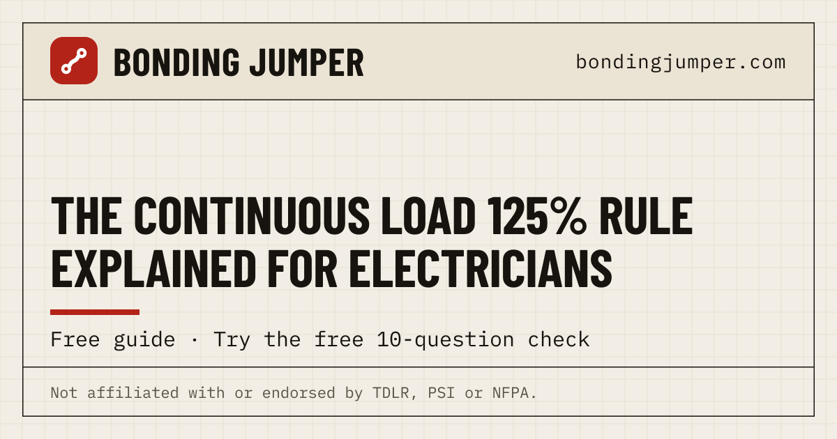 The Continuous Load 125% Rule Explained for Electricians